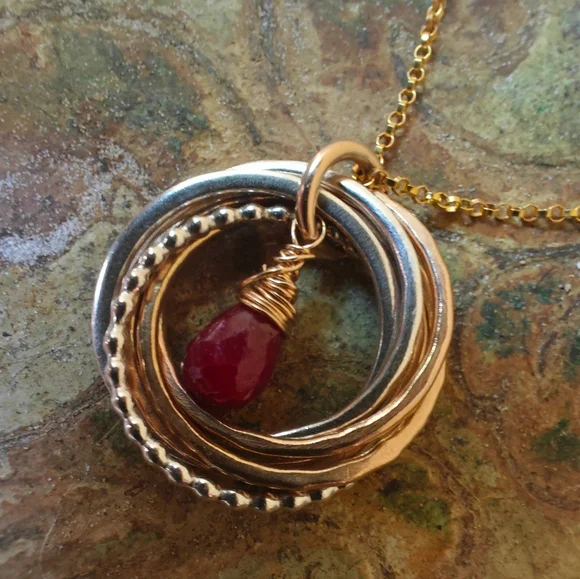 Gorgeous necklace 925 and 14 k. High quality piece. - Picture 4 of 10